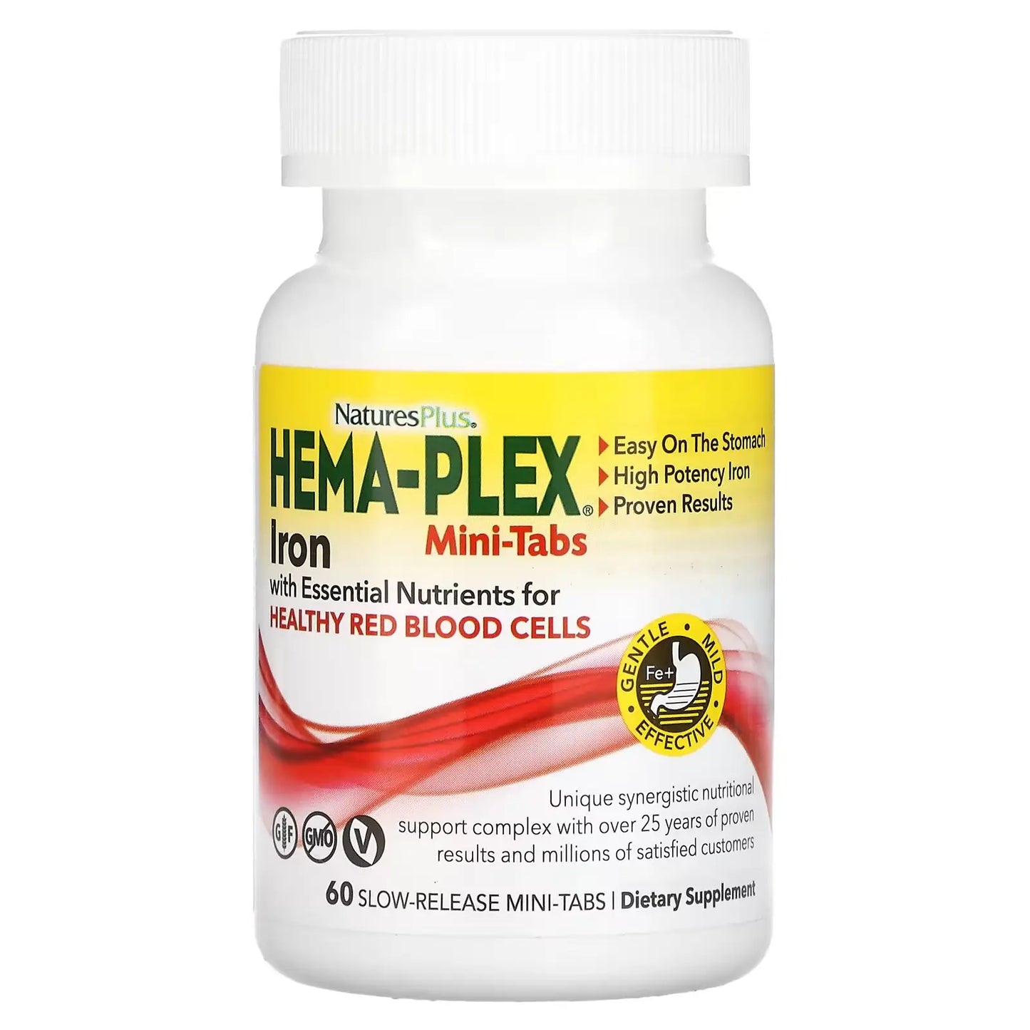 NaturesPlus®Hema-Plex, 60 Slow Release Mini Tabs