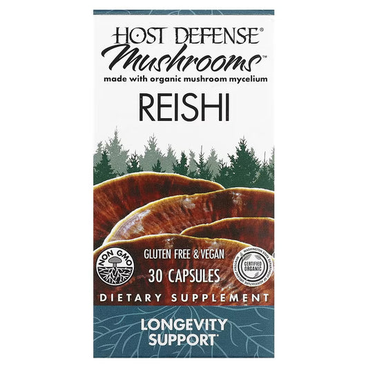 Host Defense, Mushrooms™, Reishi, (0.5 g per Capsule)