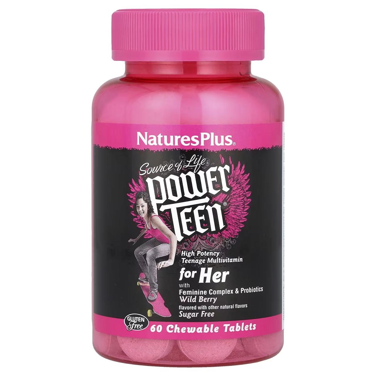 NaturesPlus® Power Teen for Her Chewable, 60 Tablets