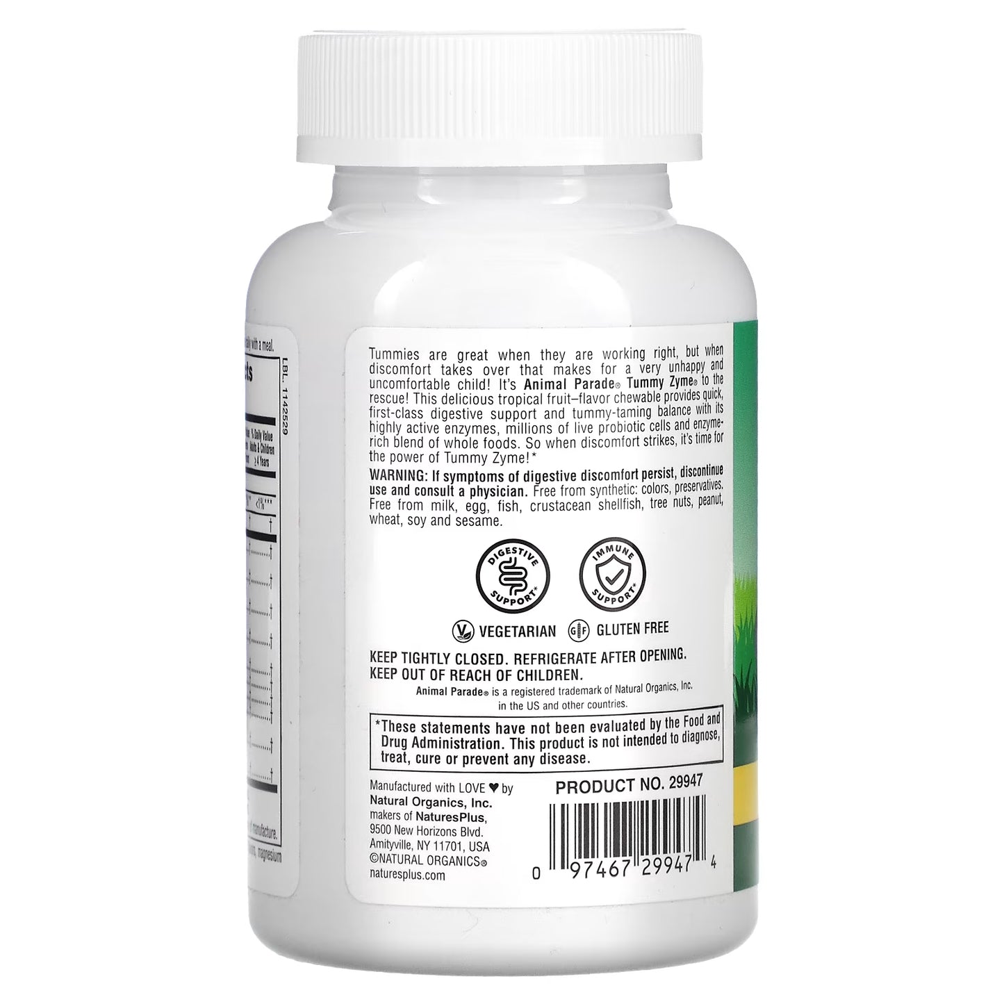 NaturesPlus® Animal Parade, Tummy Zyme, Chewable, 90 Tablets