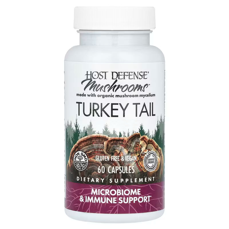 Host Defense, Mushrooms™, Turkey Tail, (0.5 g per Capsule)