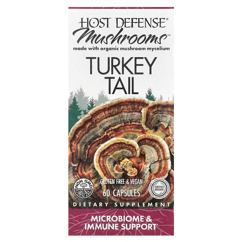 Host Defense, Mushrooms™, Turkey Tail, (0.5 g per Capsule)