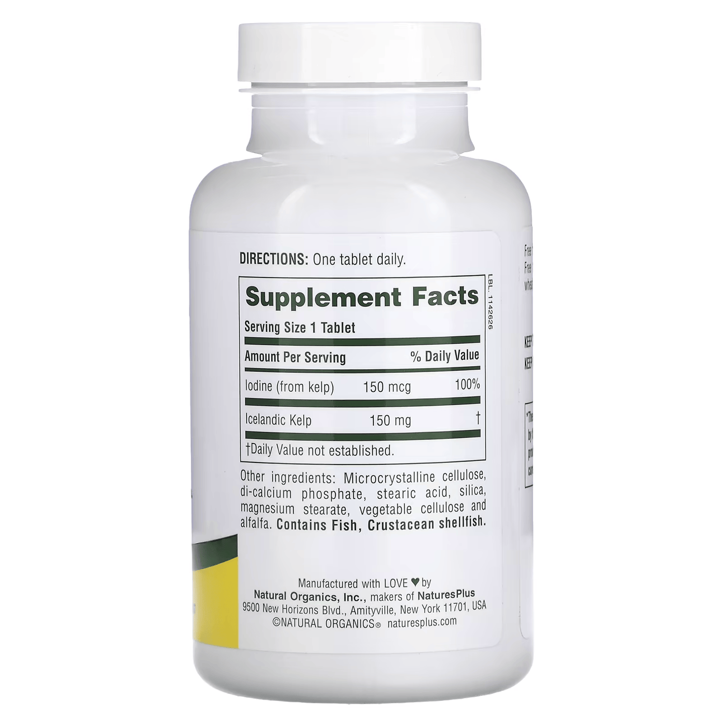 NaturesPlus® KELP, 300 Tablets (150 mg per Tablet)