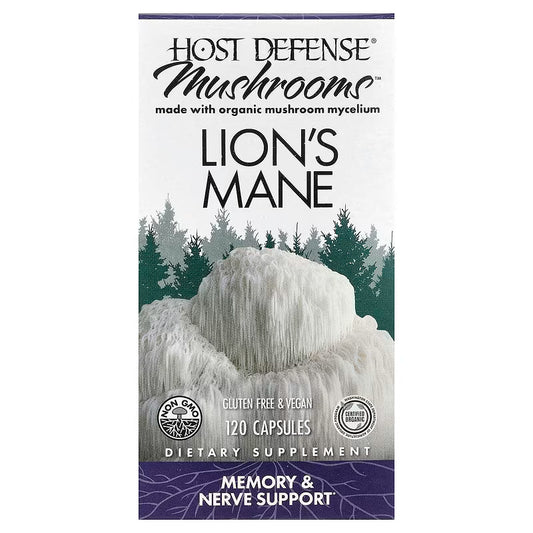 Host Defense, Mushrooms, Lion's Mane (0.5 g per Capsule)