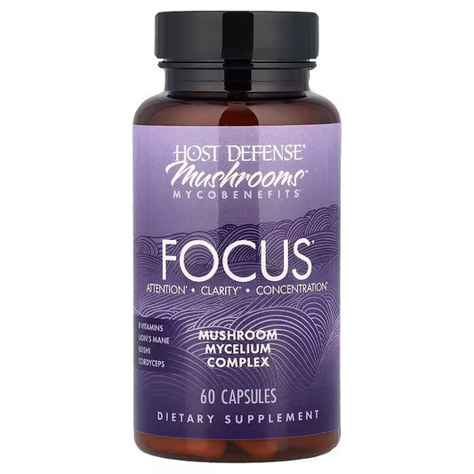 Host Defense, Mushrooms™ Mycobenefits, Focus, 60 Capsules