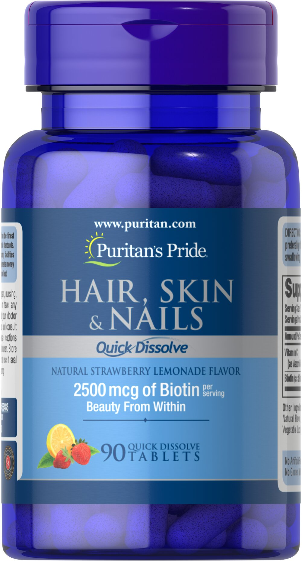 Quick Dissolve Hair Skin Nails-90 Tablets