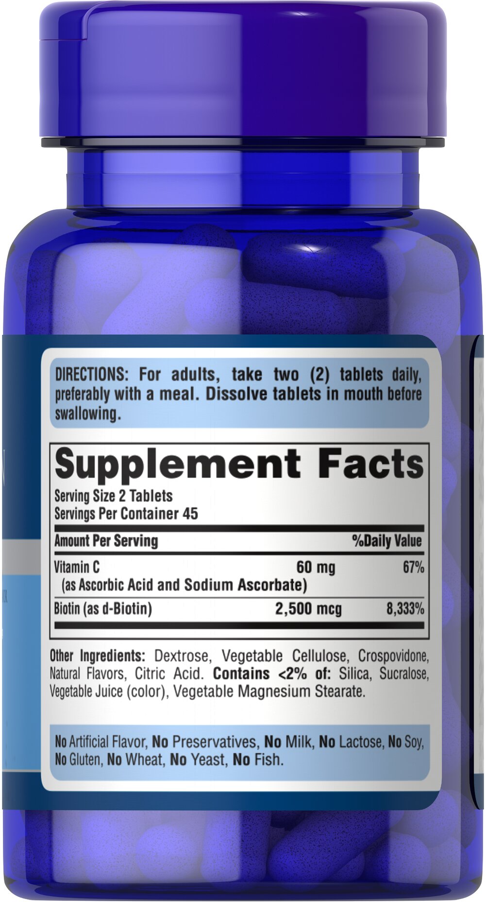Quick Dissolve Hair Skin Nails-90 Tablets