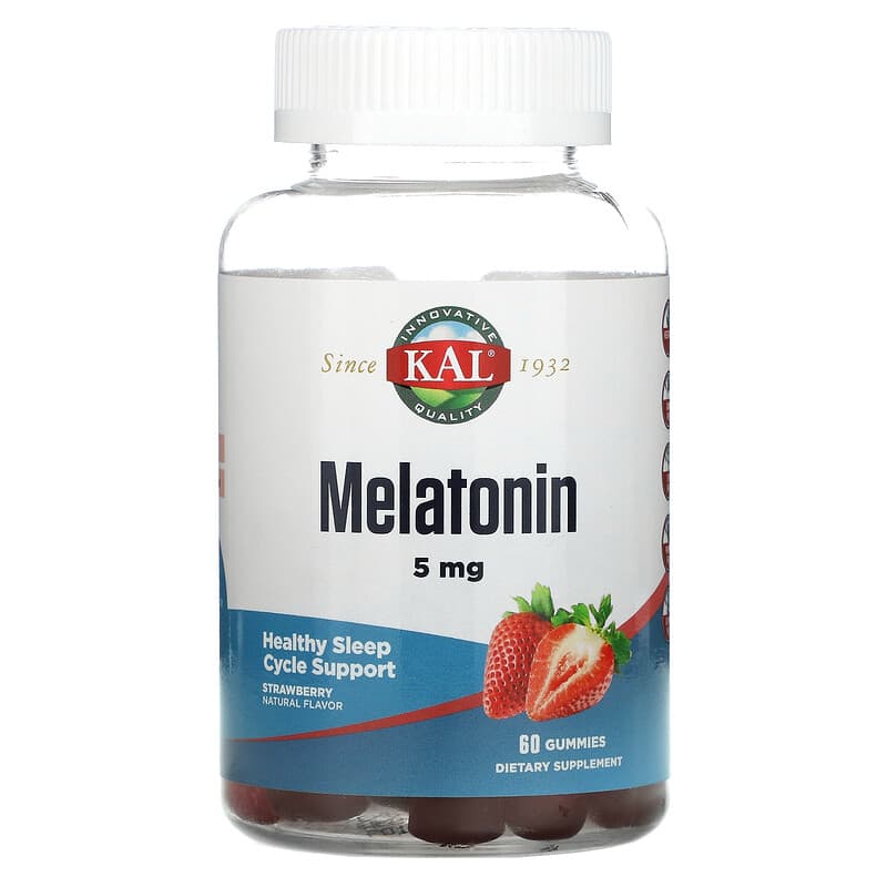 Melatonin, Strawberry, 2.5 mg, 60 Gummies