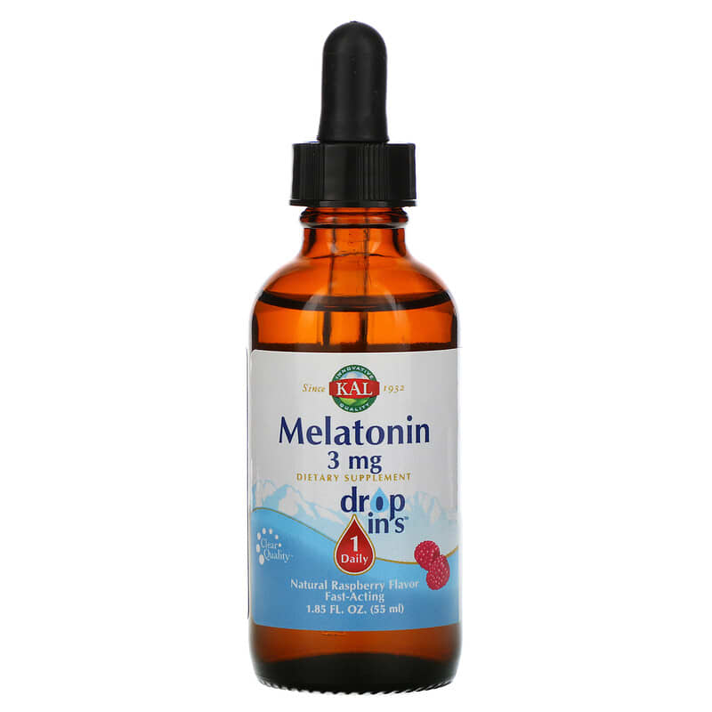 Melatonin, Natural Raspberry Flavor, 3 mg, 1.85 fl oz (55 ml)