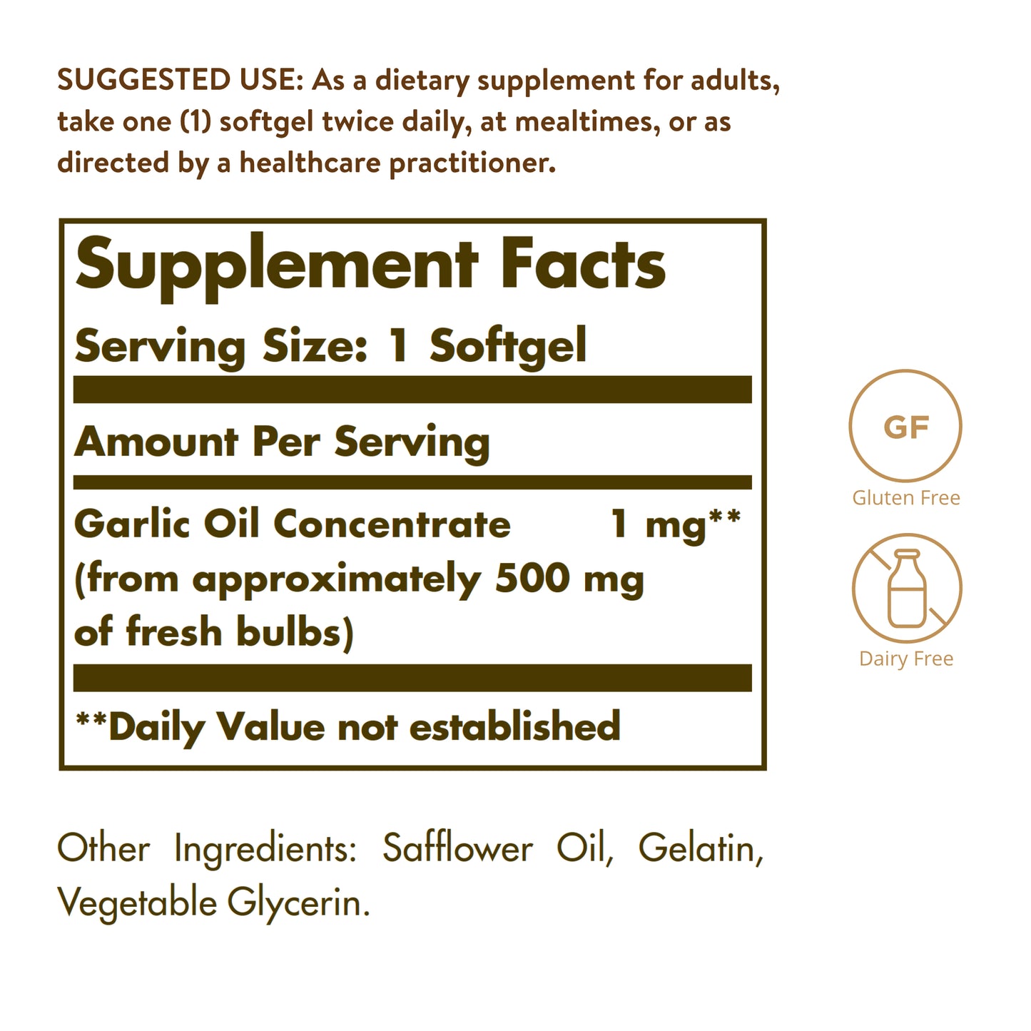 Garlic Oil Perles Softgels (Reduced Odor), 100 ct