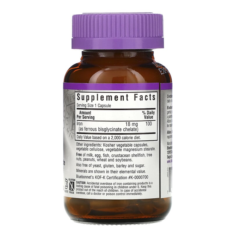 Chelated Iron, 18 mg, 90 Vegetable Capsules