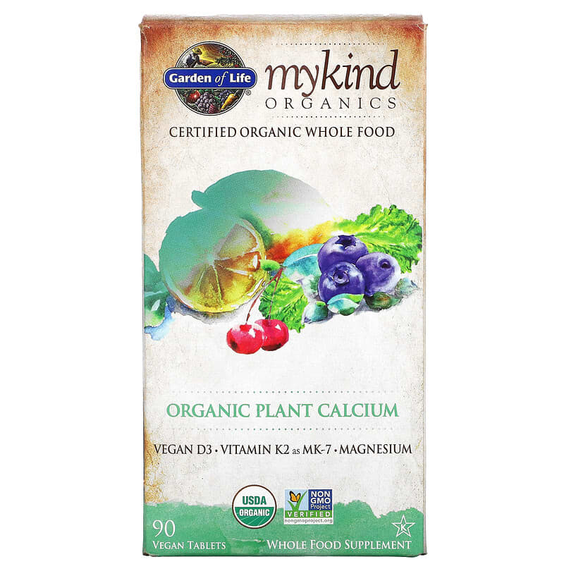 My Kind Organics, Organic Plant Calcium, 90 Vegan Tablets