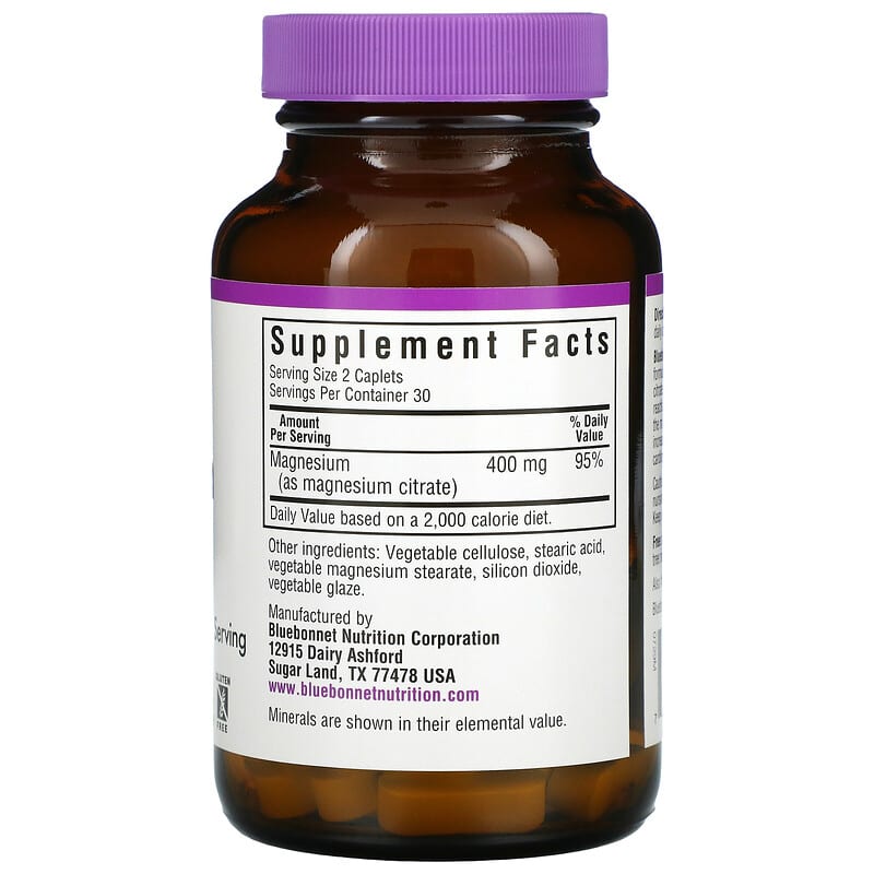 Magnesium Citrate, 400 mg, 60 Caplets