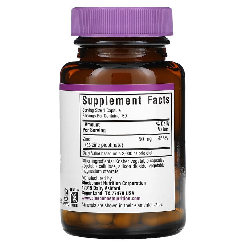 Zinc Picolinate, 50 mg, 50 Vegetable Capsules
