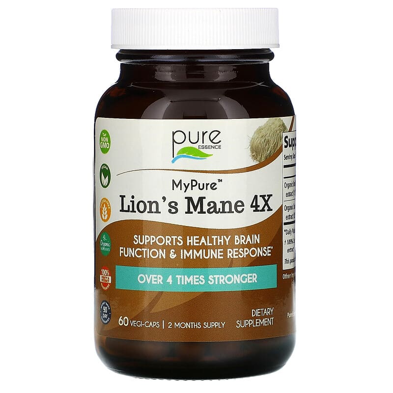 MyPure, Lion's Mane 4X, 60 Vegi-Caps