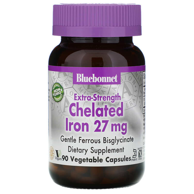 Extra Strength Chelated Iron, 27 mg, 90 Vegetable Capsules