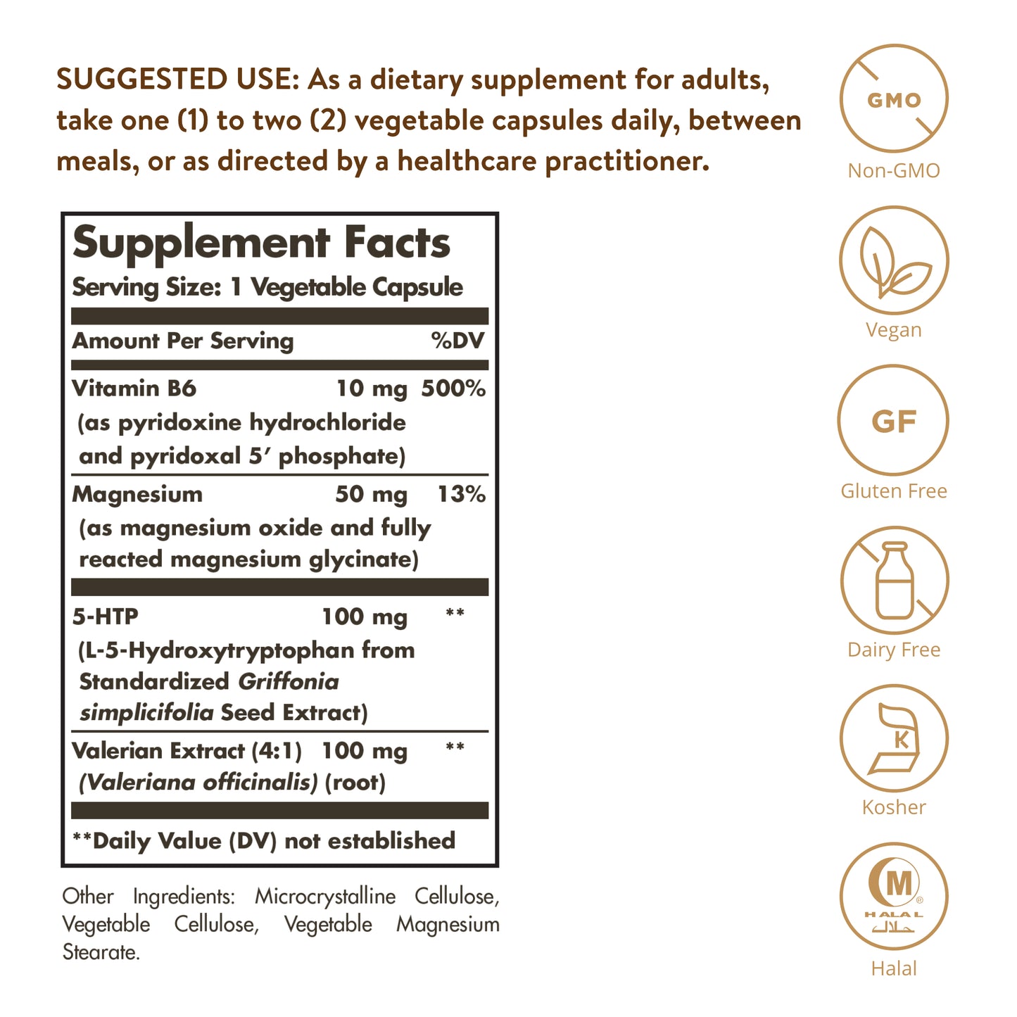 5-HTP 100 mg Vegetable Capsules, 90 ct