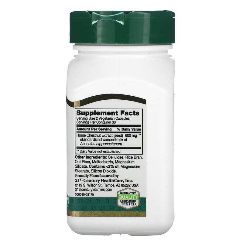 Horse Chestnut Extract, Standardized, 60 Vegetarian Capsules