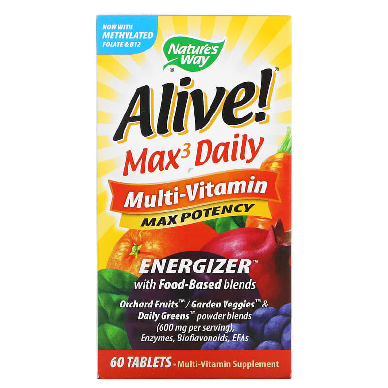 Alive! Max3 Daily, Multi-Vitamin, 60 Tablets