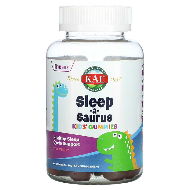 Dinosaurs, Sleep-a-Saurus Kid's Gummies, Strawberry, 60 Gummies