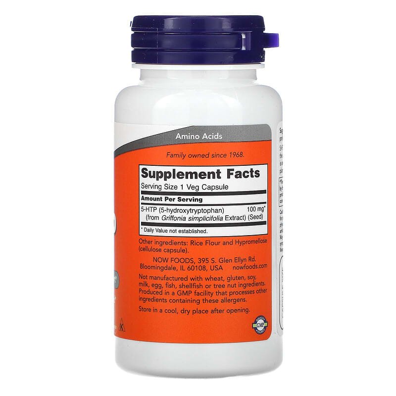 5-HTP, 100 mg, 60 Veg Capsules
