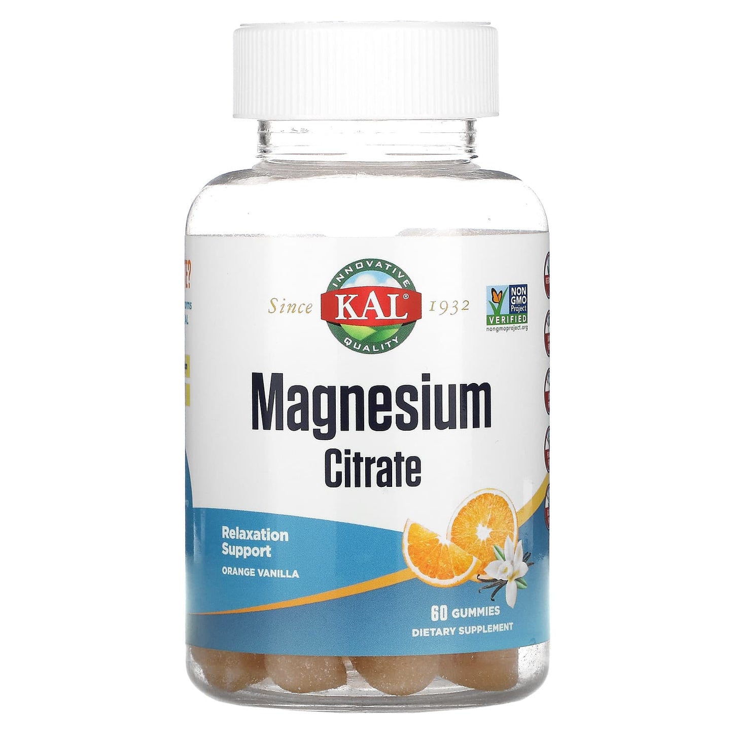 Magnesium Citrate, Orange Vanilla, 60 Gummies