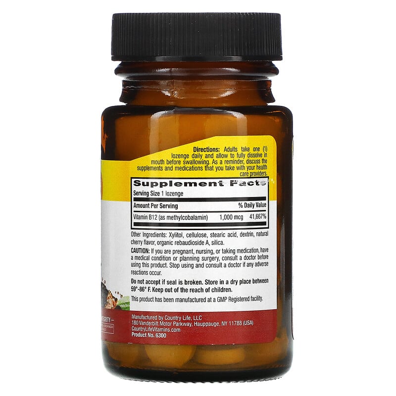 Methyl B12, Cherry, 1,000 mcg, 60 Lozenges