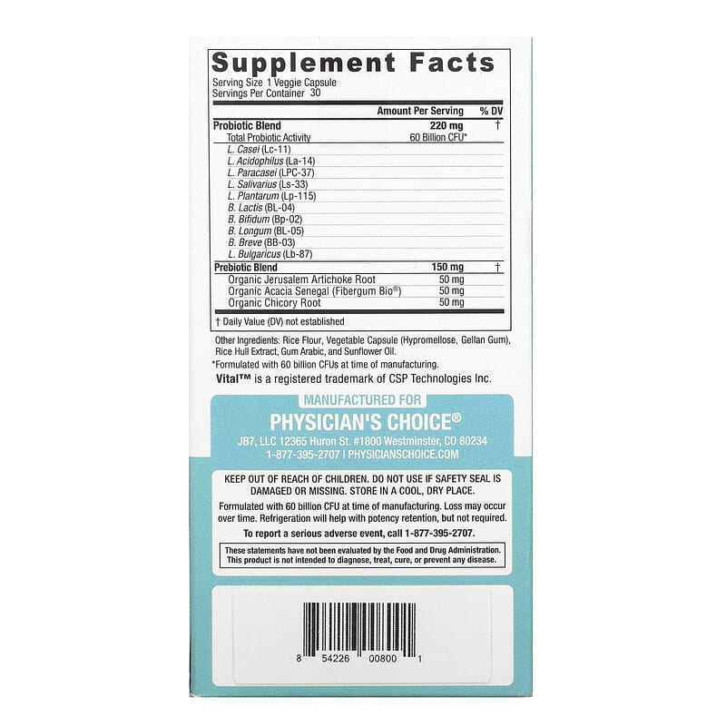 60 Billion Probiotic, 30 Delayed Release Veggie Capsules