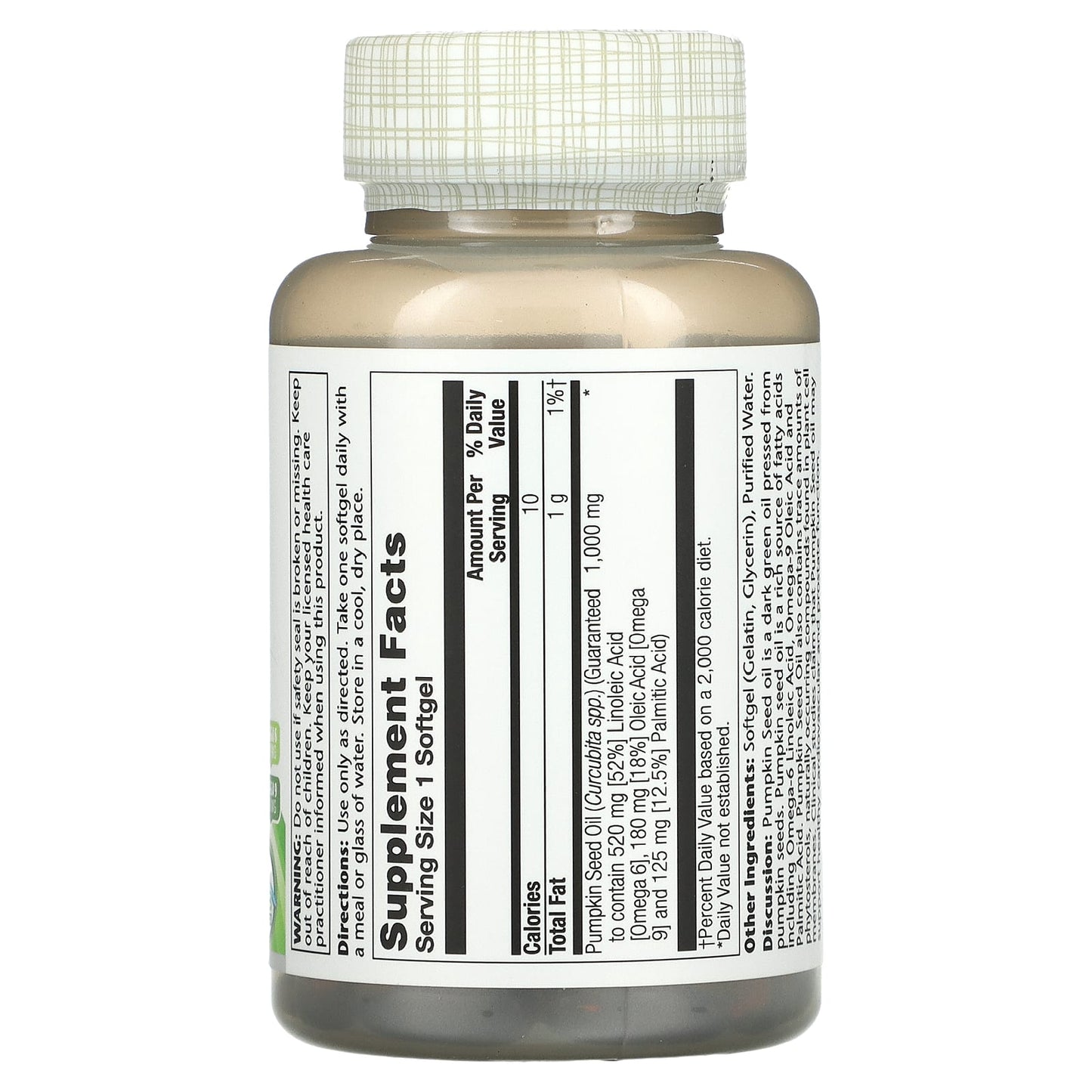 Pumpkin Seed Oil, 1,000 mg, 90 Softgels