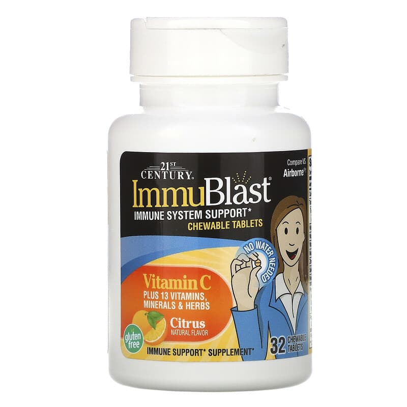 ImmuBlast, Vitamin C, Citrus, 32 Chewable Tablets