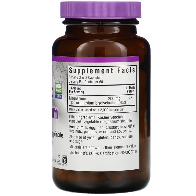 Chelated Magnesium, 120 Vegetable Capsules