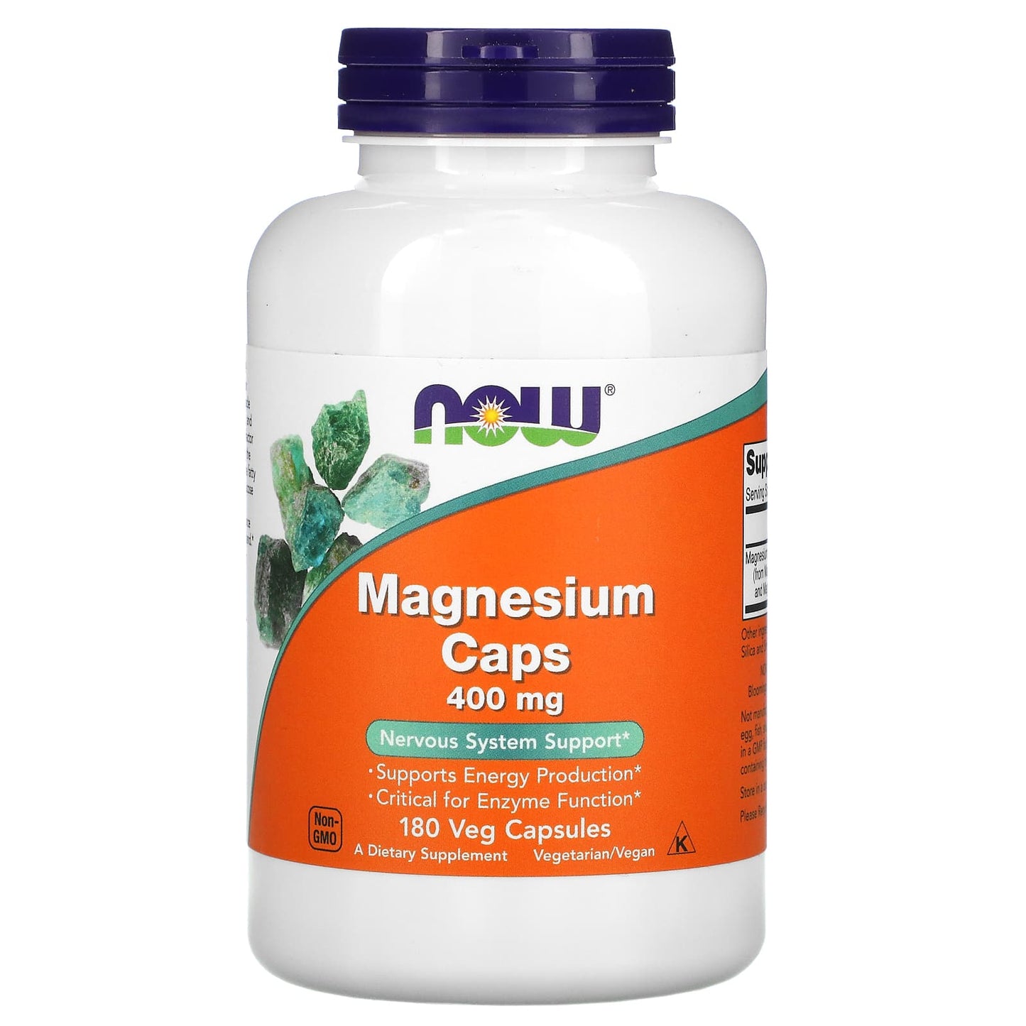 Magnesium Caps, 400 mg, 180 Veg Capsules