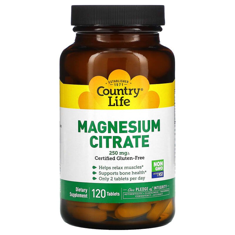 Magnesium Citrate, 125 mg, 120 Tablets