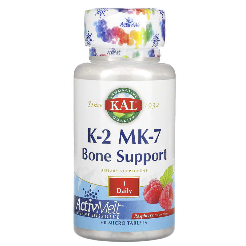K-2 MK-7, Bone Support, Raspberry, 60 Micro Tablets