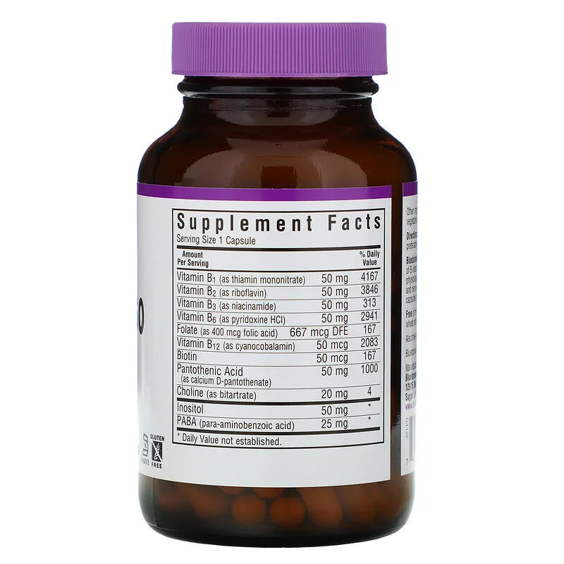 Bluebonnet Nutrition, B-Complex 50, 100 Vegetable Capsules