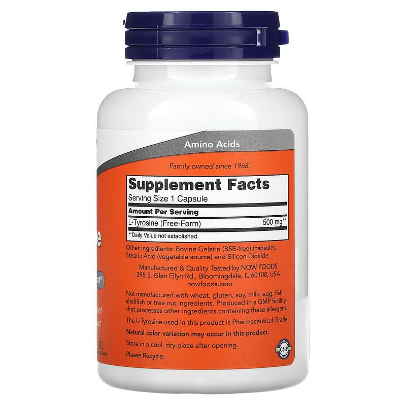 L-Tyrosine, 500 mg, 120 Capsules