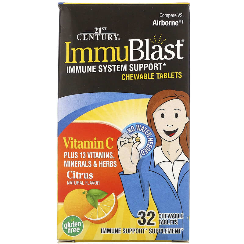 ImmuBlast, Vitamin C, Citrus, 32 Chewable Tablets