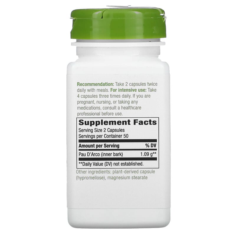 Pau D'Arco Inner Bark, 545 mg, 100 Vegan Capsules