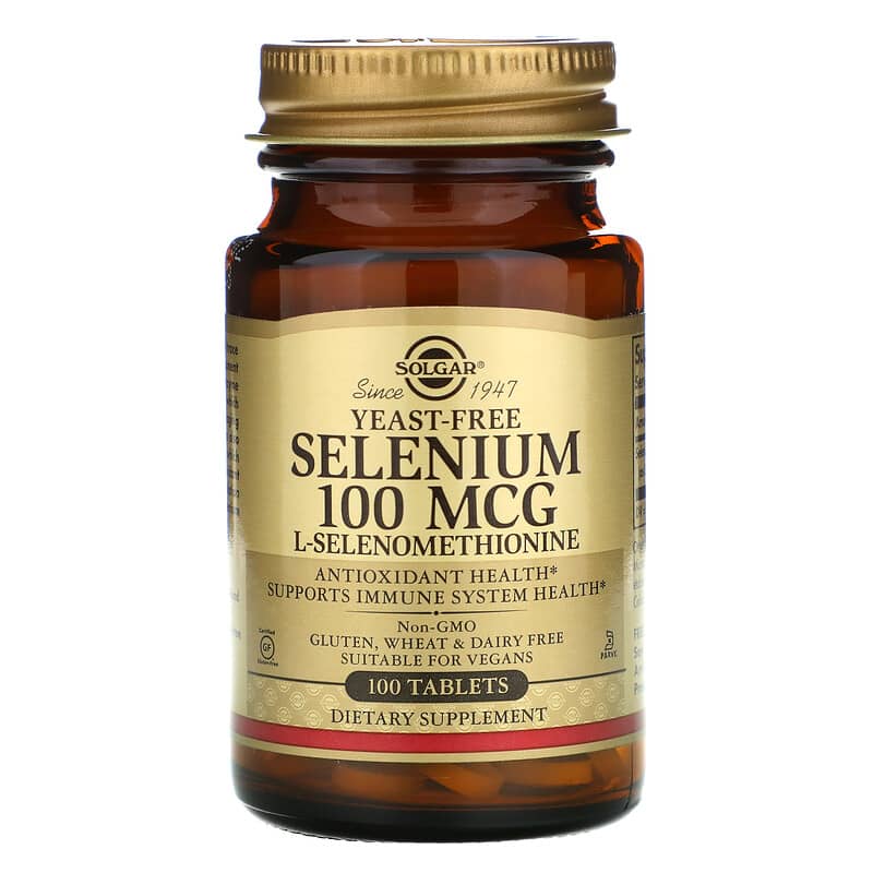 Selenium, Yeast-Free, 100 mcg, 100 Tablets