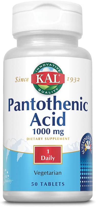 1000 Mg Pantothenic Acid, 50 Tablets