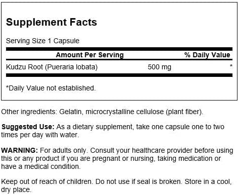 Full Spectrum Kudzu Root, 60 Capsules, 500mg Each