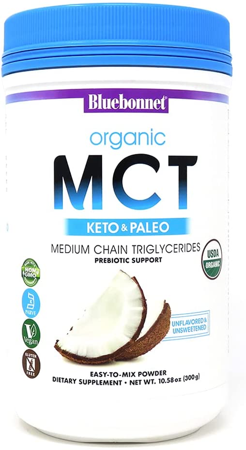 Organic MCT Powder, USDA Organic, Vegan, 10.58 oz, 30 Servings, Unflavored, Unsweetened