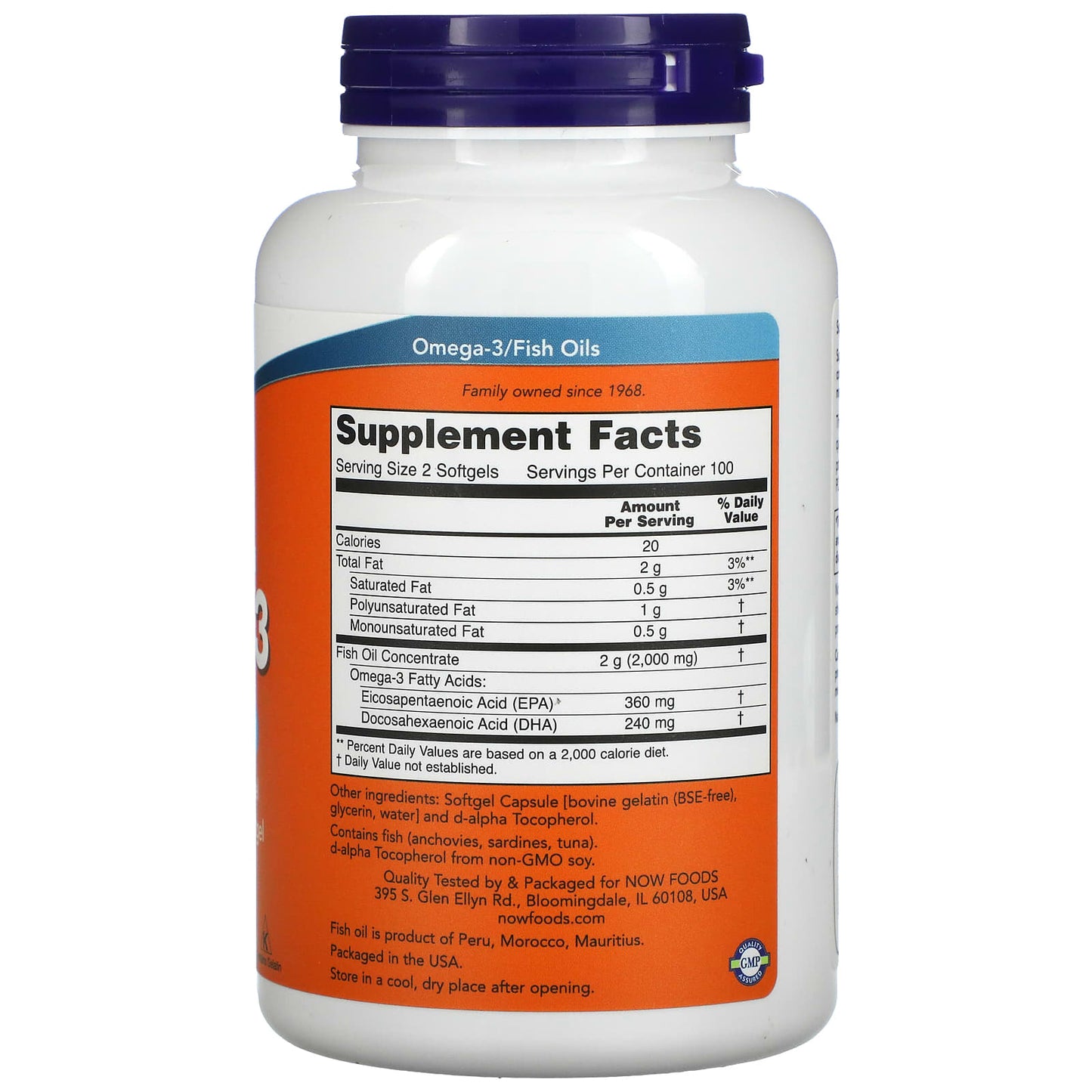 Omega-3, 180 EPA /120 DHA, 200 Softgels