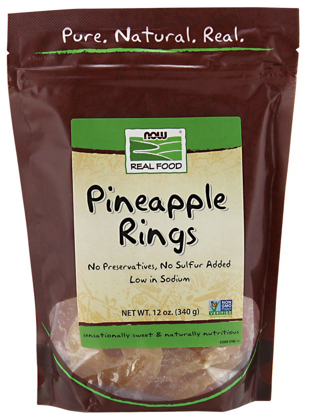 Now Real Food Pineapple Rings 340g