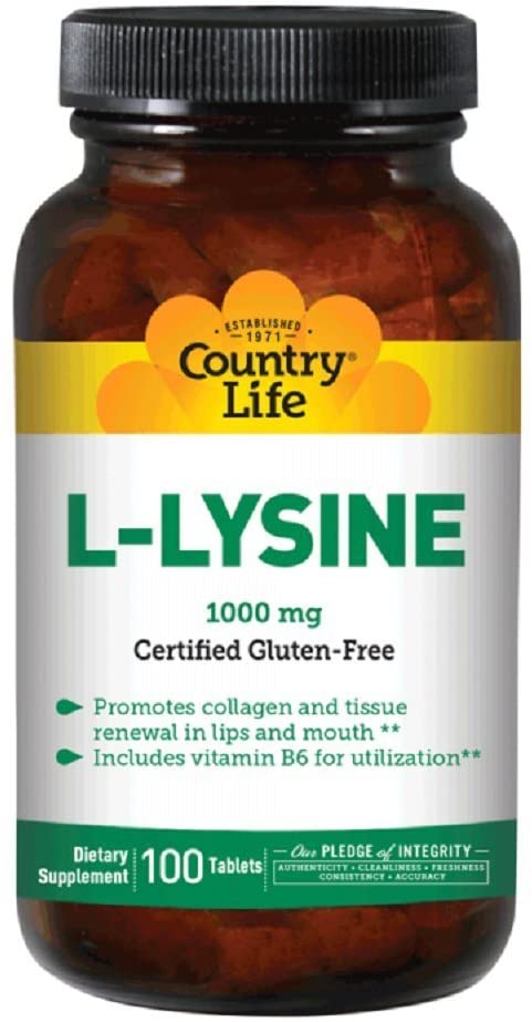 VITAMINS L-LYSINE 1000MG W/B-6, 100 TAB