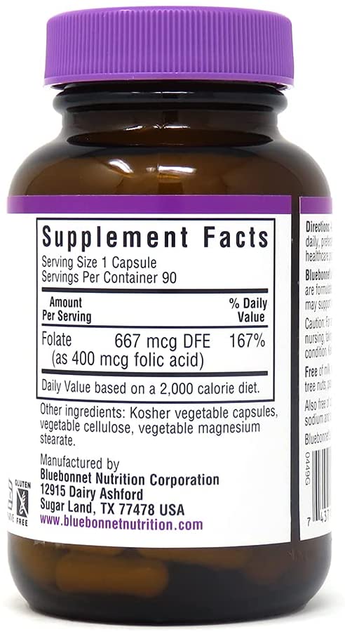 Folic Acid 400 mcg, 90 Count