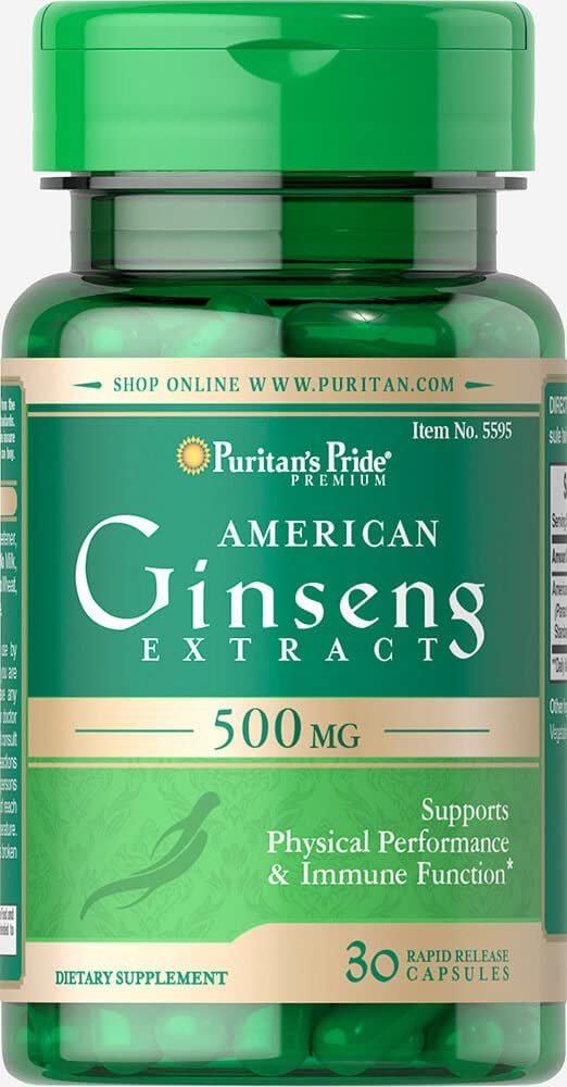 Ginseng Extract 500 Mg 30 Capsules