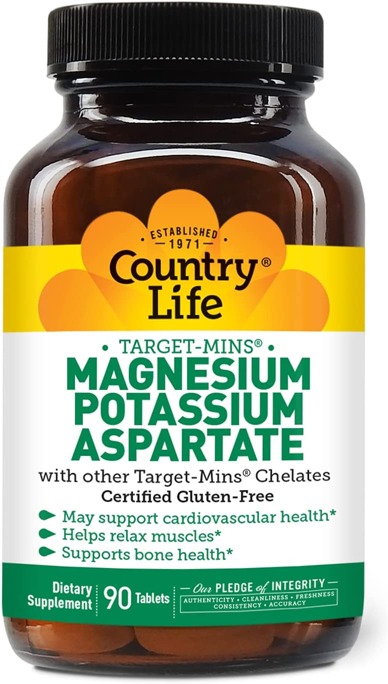 Target Mins - Magnesium Potassium Aspartate, for Cardiovascular Health - 90 Tablets