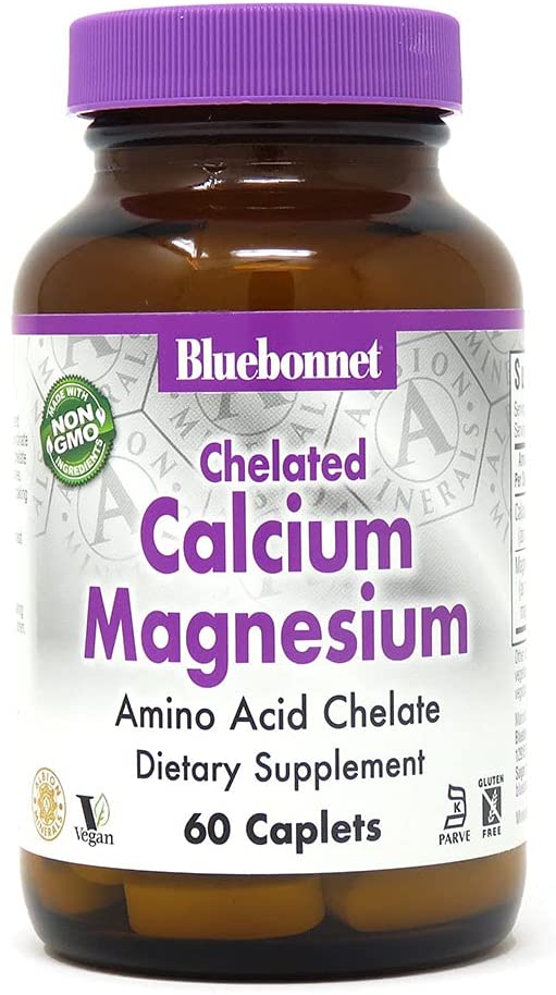 Albion Chelated Calcium Magnesium Caplets, 60 Count
