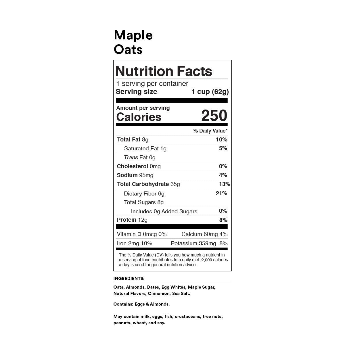 RXBAR, Rx A.M. Oats, Maple, 12ct, 2.18oz Cups, 12 Gluten Free Oatmeal Cups